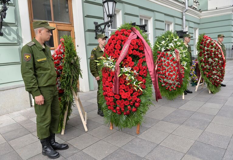 На церемонии прощания с политиком Евгением Примаковым в Колонном зале Дома Союзов