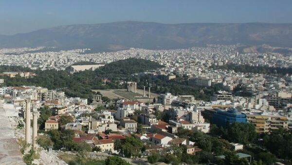 Вид на Афины со смотровой площадки