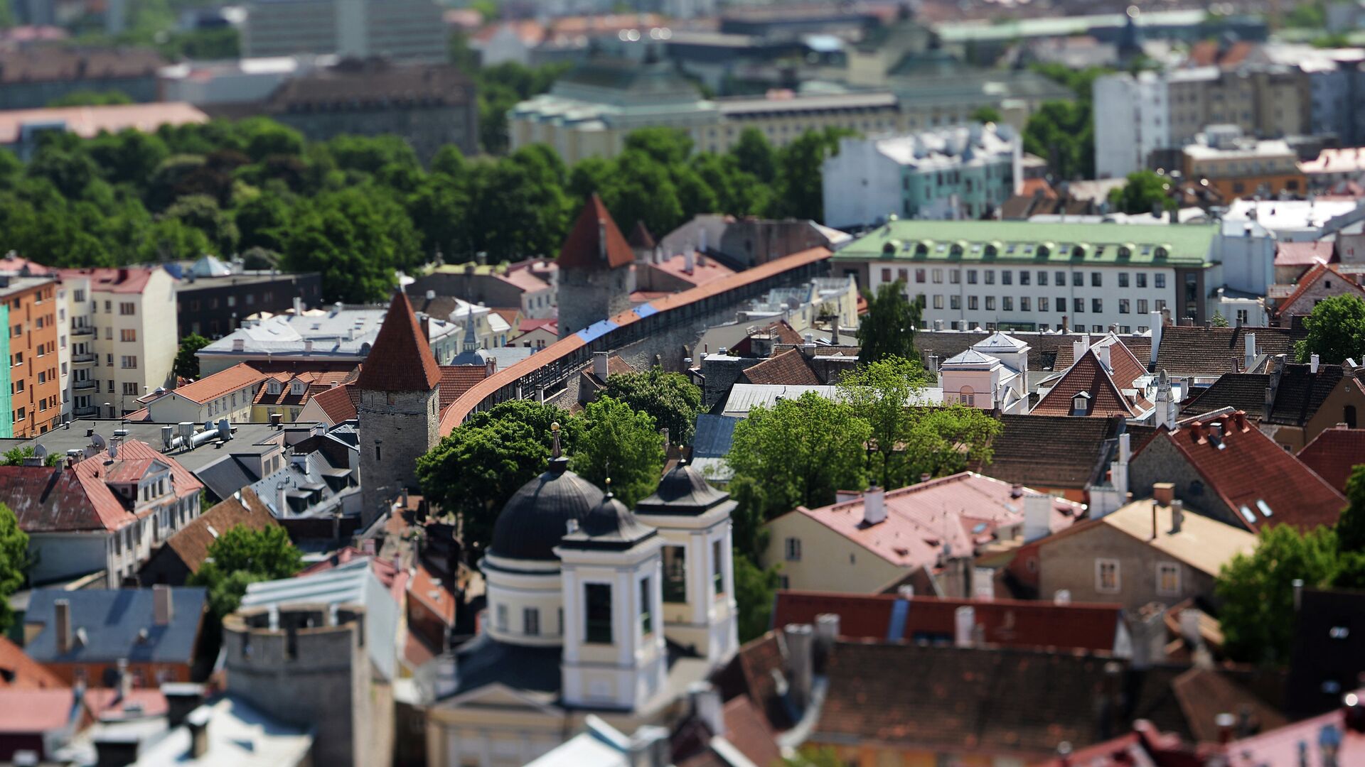 Вид на Старый город с верхушки церкви Оливисте в Таллине, Эстония - РИА Новости, 1920, 22.08.2022