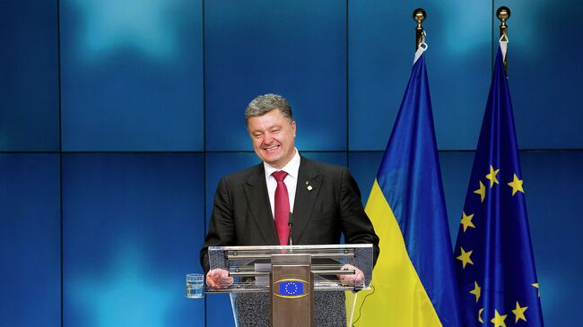 Президент Украины Петр Порошенко во время пресс-конференции в Брюсселе, Бельгия. Архивное фото.