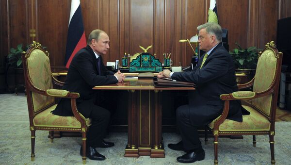Президент РФ В.Путин встретился с главой РЖД В.Якуниным. Архивное фото