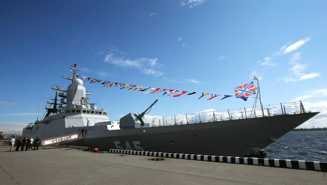 Корвет Стойкий на международном военно-морском салоне в Санкт-Петербурге. Архивное фото