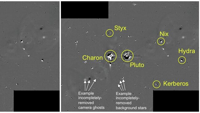 Один из фрагментов карты опасности, составленной по снимкам с зонда New Horizons