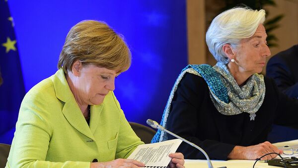 Канцлер Германии Ангела Меркель и глава МВФ Кристин Лагард. Архивное фото