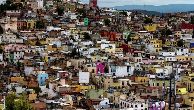 Общий вид Сакатекас Сити, Мексика. Архивное фото