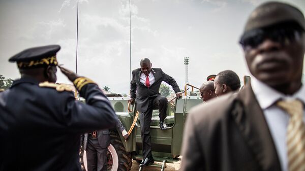 Президент Бурунди Пьер Нкурунзиза прибывает на празднование дня независимости страны. Архивное фото