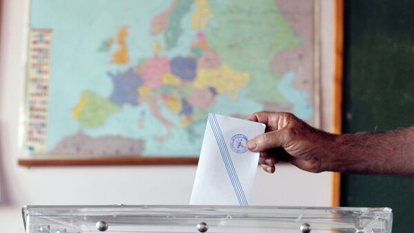 Голосование на референдуме в Греции