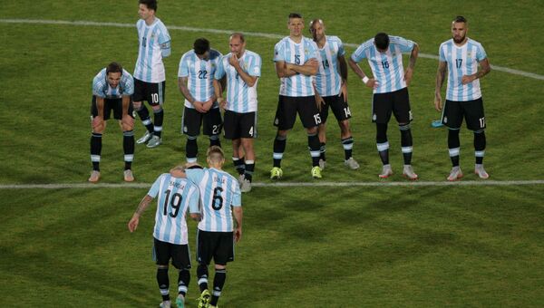 Игроки сборной Аргентины после финального матча Кубка Америки, 4 июля 2015