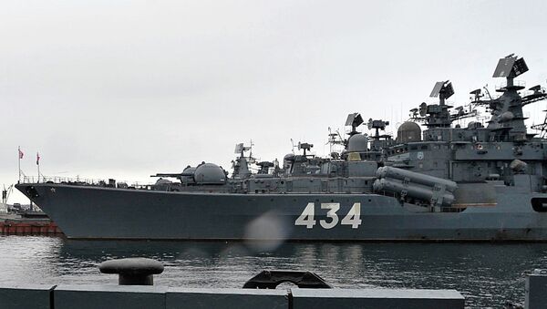 Эсминец Адмирал Ушаков в Североморске. Архивное фото