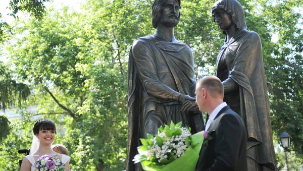 Открытие памятника Святым благоверным Петру и Февронии Муромским в Омске