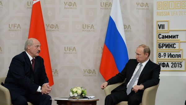 Президент Российской Федерации Владимир Путин и Президент Республики Белоруссия Александр Лукашенко. Архивное фото