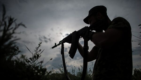 Боец украинского добровольческого батальона в Донецкой области. Архивное фото