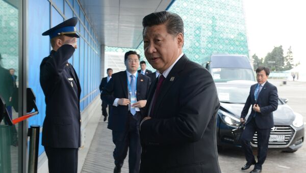 10 июля 2015. Председатель Китайской Народной Республики Си Цзиньпин  на саммите ШОС