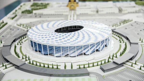 Строительство стадиона Нижний Новгород к ЧМ-2018. Архивное фото