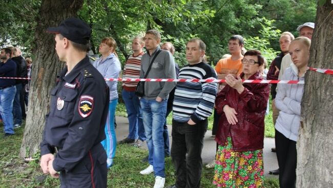 На месте обрушения дома в Перми