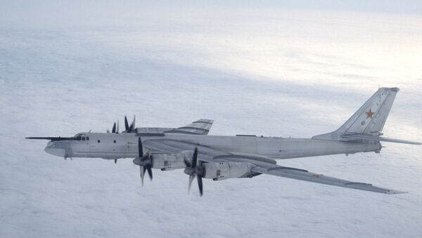 Российский стратегический бомбардировщик Ту-95