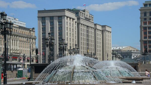 Вид на здание Государственной Думы . Архивное фото