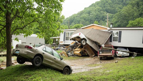 Последствия наводнения в штате Кентукки на востоке США