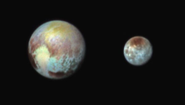 Снимки, полученные прибором Ralph на борту зонда New Horizons