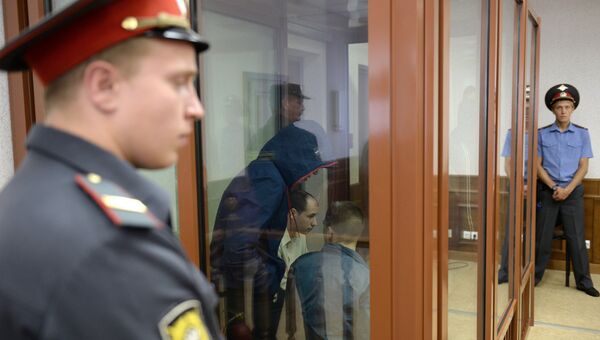 Участники банды Федоровича во время предварительных слушаний в Свердловском областном суде
