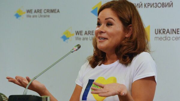 Пресс-конференция Марии Гайдар в Киеве. Архивное фото.