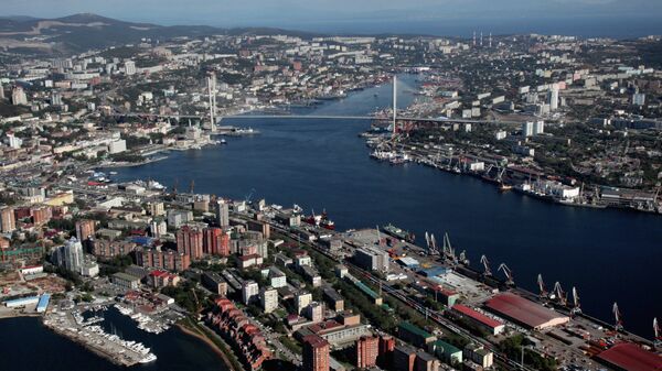 Вид на бухту Золотой Рог во Владивостоке. Архивное фото