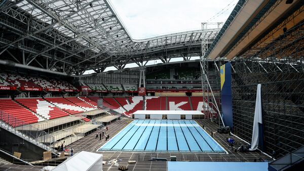 Плавательный бассейн на стадионе Казань Арена в Казани. Архивное фото