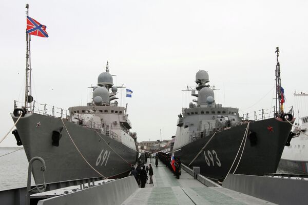 Ракетные корабли Татарстан и Дагестан