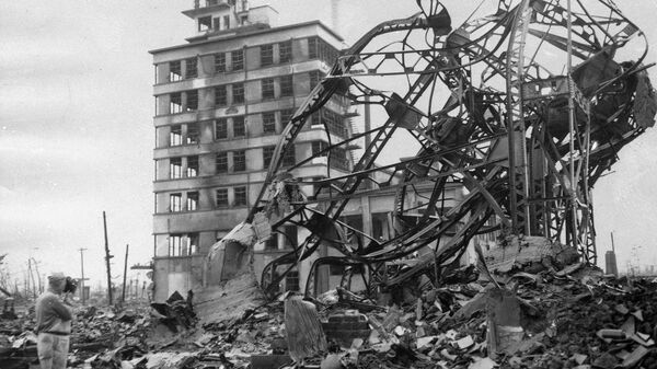 Последствия атомной бомбардировки Хиросимы. 8 сентября 1945