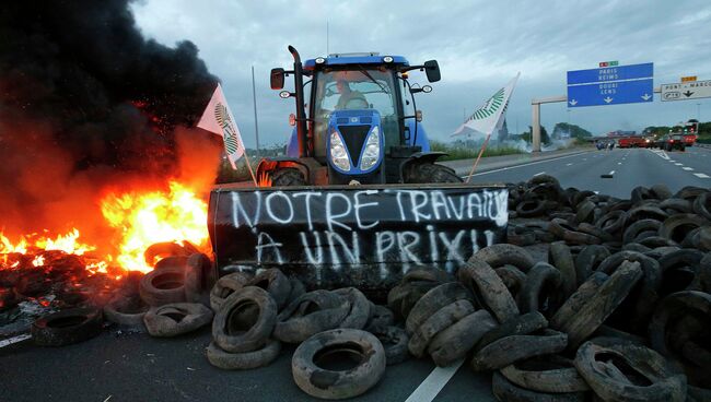 Протесты фермеров во Франции