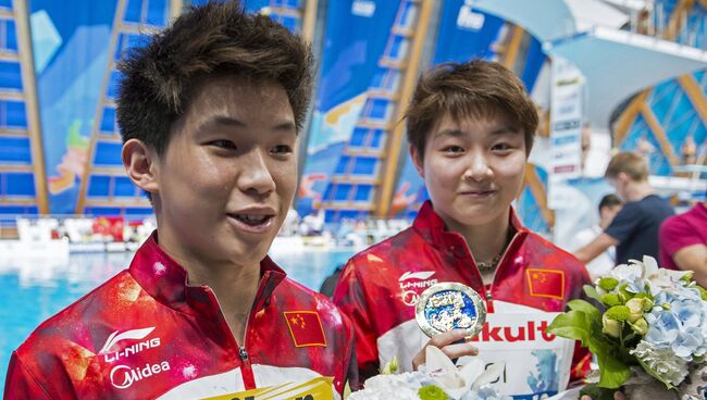 Чемпионат мира FINA 2015. Синхронные прыжки в воду. Смешанный дуэт. Вышка 10 м. Финал