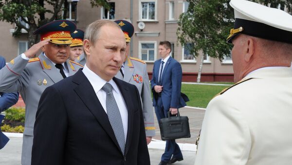Рабочая поездка президента РФ В.Путина в Калининградскую область