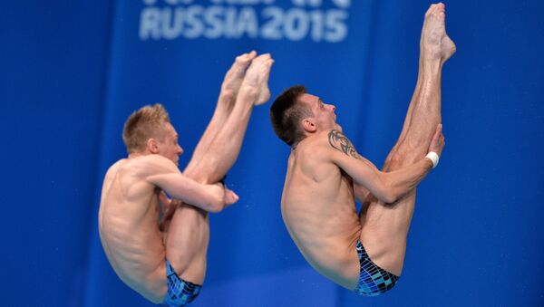 Чемпионат мира FINA 2015. Синхронные прыжки в воду. Архивное фото