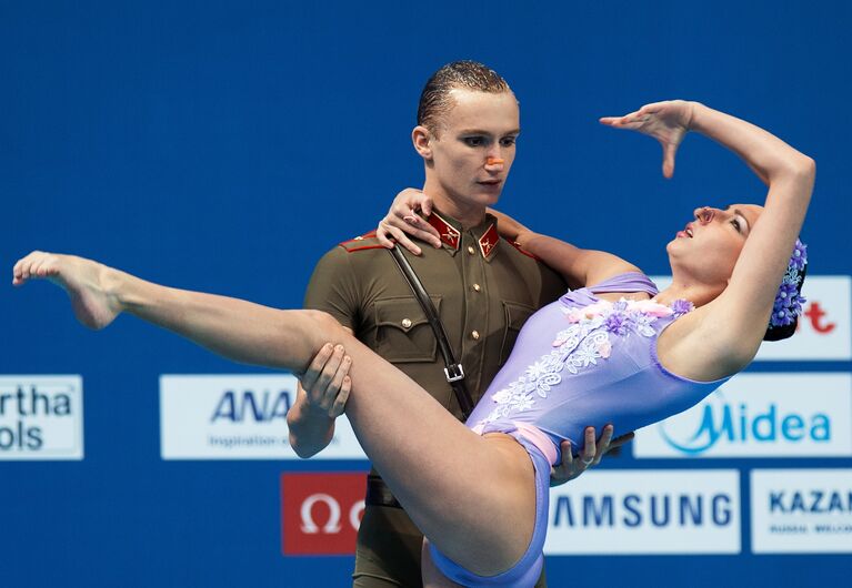 Дарина Валитова и Александр Мальцев выступают на чемпионате мира в Казани