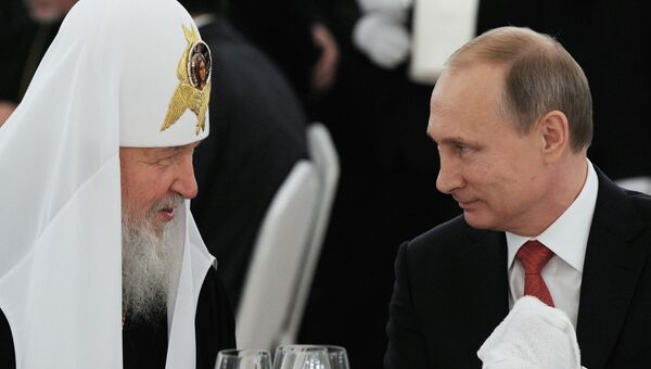 Президент РФ Владимир Путин и патриарх Московский и всея Руси Кирилл. Архивное фото