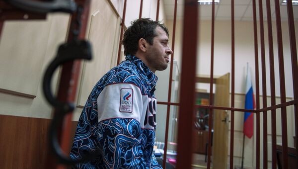 Глава Кизлярского района Дагестана Андрей Виноградов во время заседания Басманного суда города Москвы.