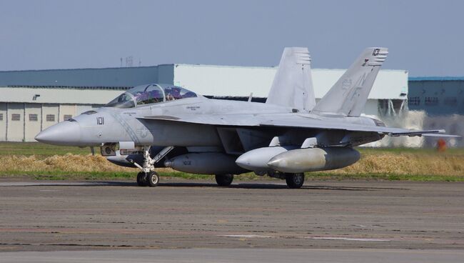 Истребитель F/A-18E/F Super Hornet. Архивное фото