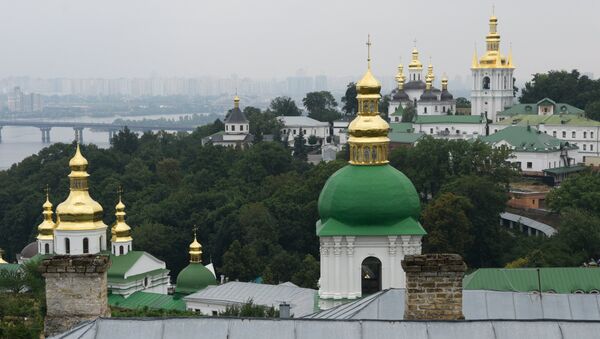 Панорама Киева с крыши Киево-Печерской лавры