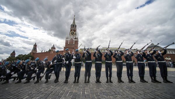 Празднование 85-летия Воздушно-десантных войск на Красной площади. Архивное фото
