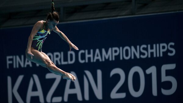 Таня Каньотто (Италия) на XVI чемпионате мира по водным видам спорта в Казани