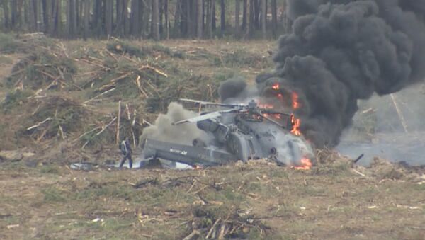 Второй пилот сам вышел из горящего вертолета после крушения под Рязанью