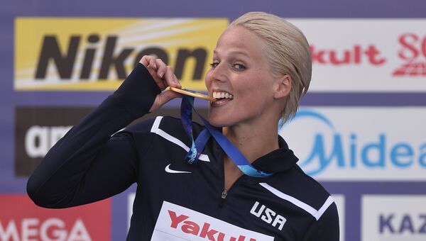 Рэйчел Симпсон, завоевавшая золотую медаль в прыжках в воду с вышки