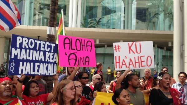 Местные жители протестуют против постройки 30-метрового телескопа на Гавайях