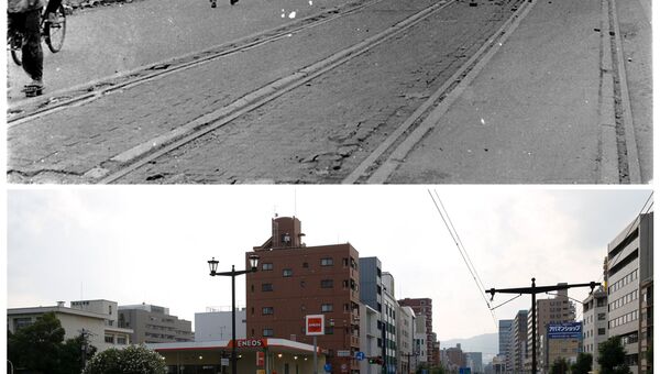 Хиросима после атомной бомбы. Архивное фото