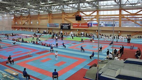 Соревнования в спортивном комплексе Байкал-Арена. Архивное фото