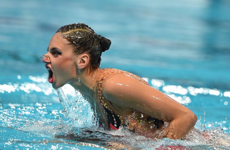 Екатерина Резник выступает на чемпионат мира FINA 2015