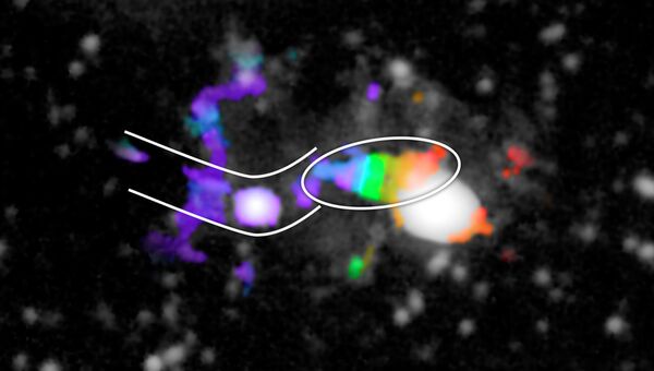 Зародыш галактики, найденный астрономами в созвездии Кита