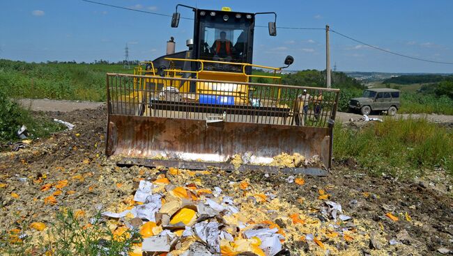 Уничтожение санкционной продукции в Белгородской области