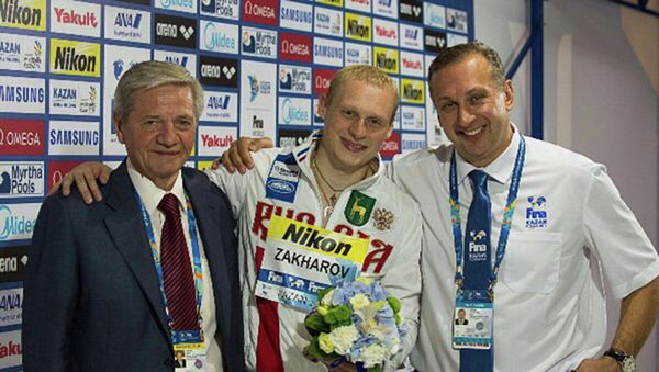 Швабе поддержал российских пловцов на чемпионате ФИНА в Казани
