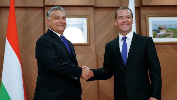 Встреча председателя правительства РФ Д.Медведева с премьер-министром Венгрии В.Орбаном